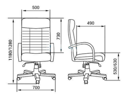 Кресло для руководителя АТЛАНТ ХРОМ