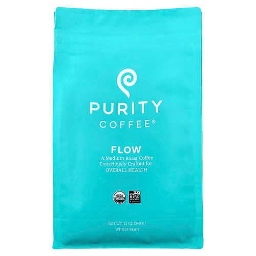 Purity Coffee, Flow, цельная фасоль, средняя обжарка, 340 г (12 унций)