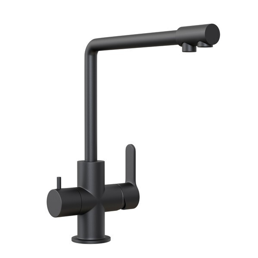 Смеситель для кухни 35k MIXLINE MLSS-03201 ЧЕРНЫЙ  подкл.к фильтру*