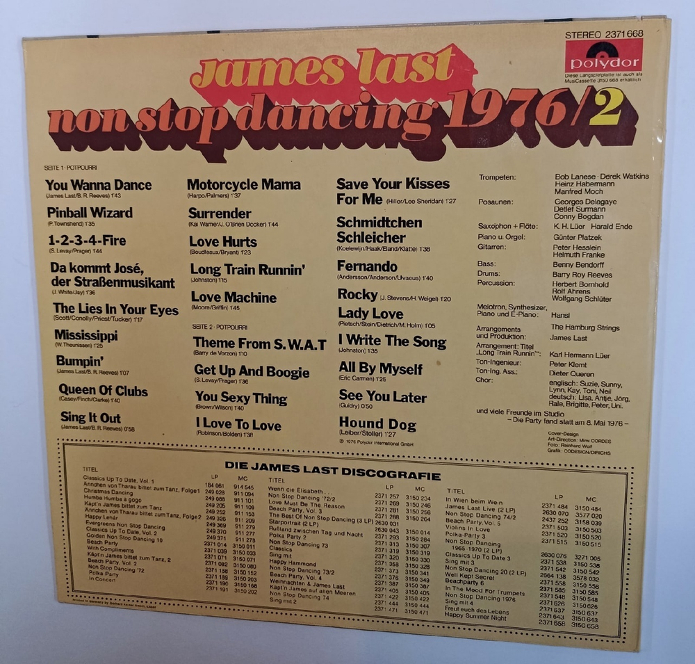 James Last Non Stop Dancing 1976/2 (Germany 1976)