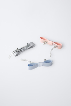 ZARA НАБОР ИЗ ТРЕХ ЗАКОЛОК ДЛЯ ВОЛОС, РАЗНОЦВЕТНЫЙ