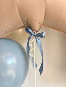 Воздушные шары на годик песок/пыльно голубой №3651