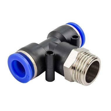 Фитинг Т-образный для пластиковых трубок 12мм с наружной резьбой 1/2'' Forsage F-SPB12-04