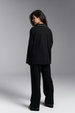 Классическая пижама в черном цвете | Последний размер