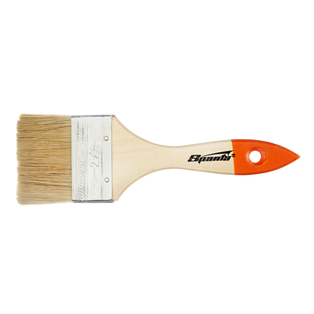 Кисть плоская Slimline 2.5" (63 мм) натуральная щетина, деревянная ручка Sparta