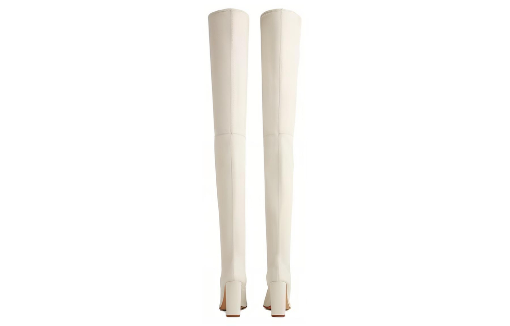 Bottega Veneta Tripod Over the knee Boots 9cm Women"s White