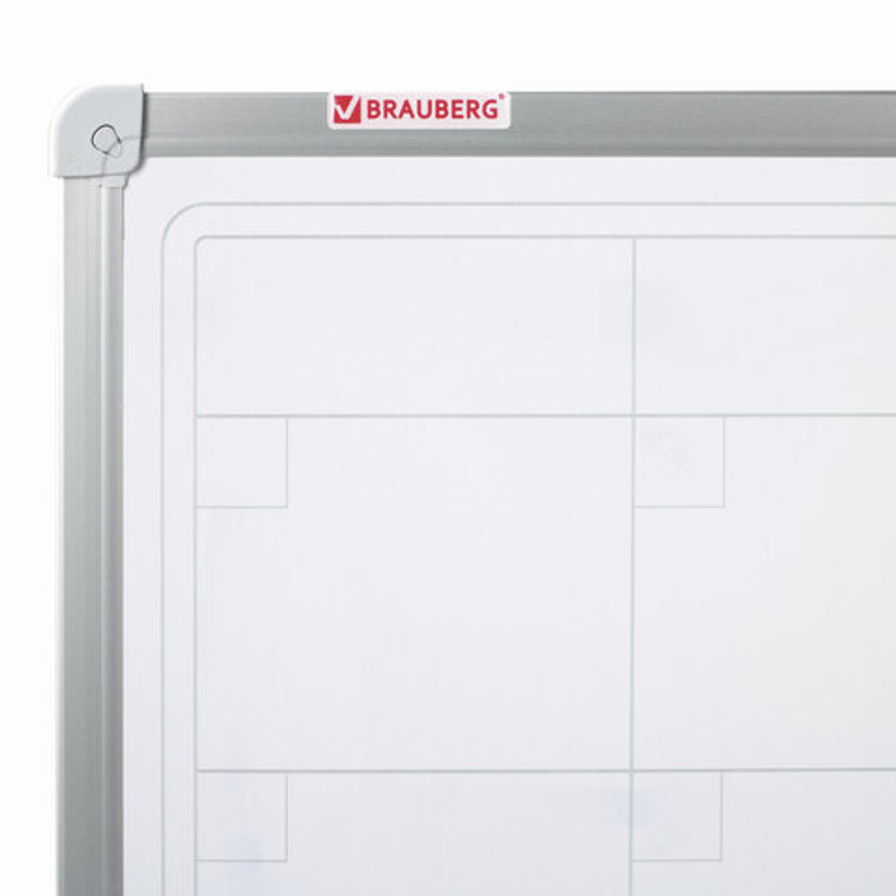 Доска-планинг НА МЕСЯЦ магнитно-маркерная 60х90 см, алюминиевая рамка, ГАРАНТИЯ 10 ЛЕТ, РОССИЯ, BRAUBERG, 236863