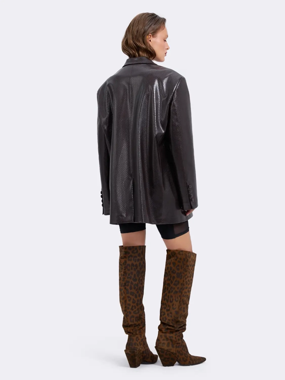 Жакет оверсайз из экокожи OLA OLA