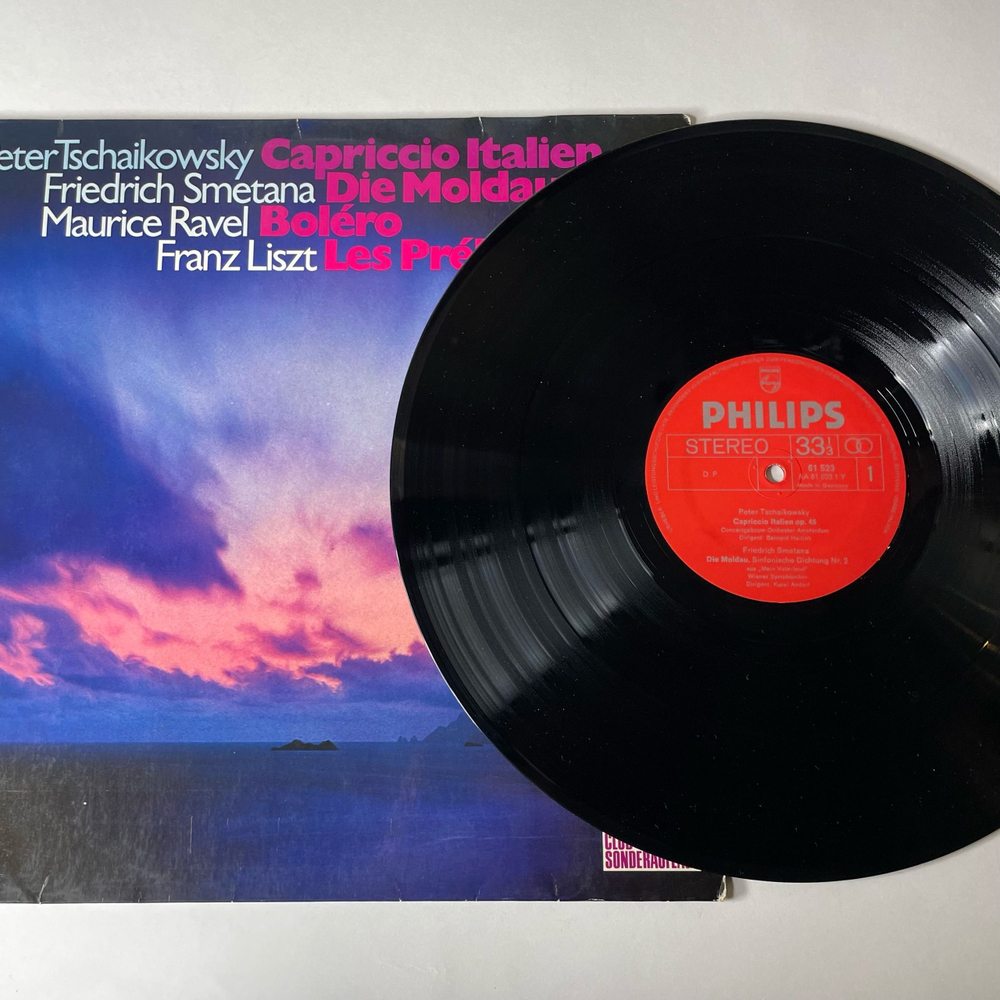 Винтажная виниловая пластинка LP Сборник Классической Музыки П. И. Чайковский, Ф. Сметана, Maurice Ravel, Ф. Лист (Германия 1976)