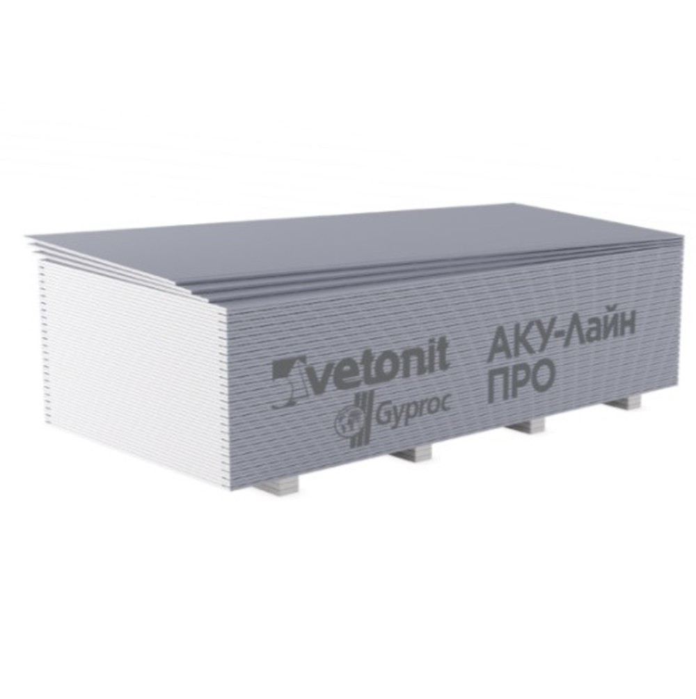 Гипсокартон Vetonit Aku-Line УК ГСП-D 2000х1200х12,5 мм
