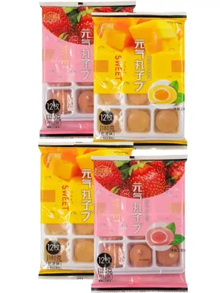 Моти рисовое пирожное (Манго и Клубника) 180 г х 4 штуки