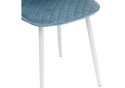 Стул на металлокаркасе Capri blue / white