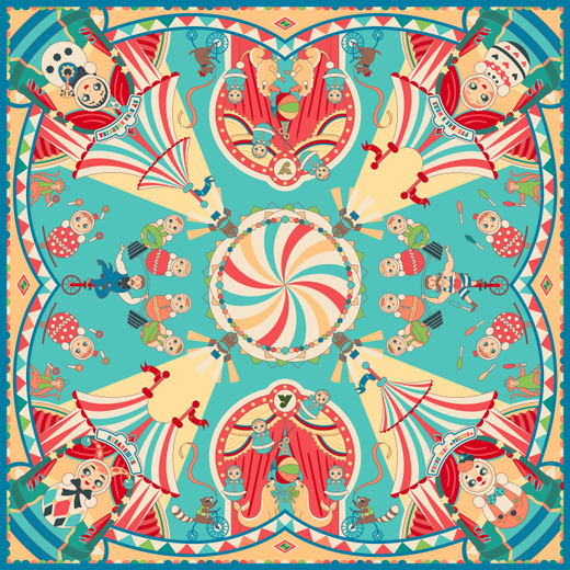 Платок «Русская неваляшка. Праздник»