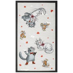 ПОЛОТЕНЦЕ "РОМАНТИКА",40Х70СМ,БЕЛЫЙ, 100% ХЛОПОК,ТВИЛ