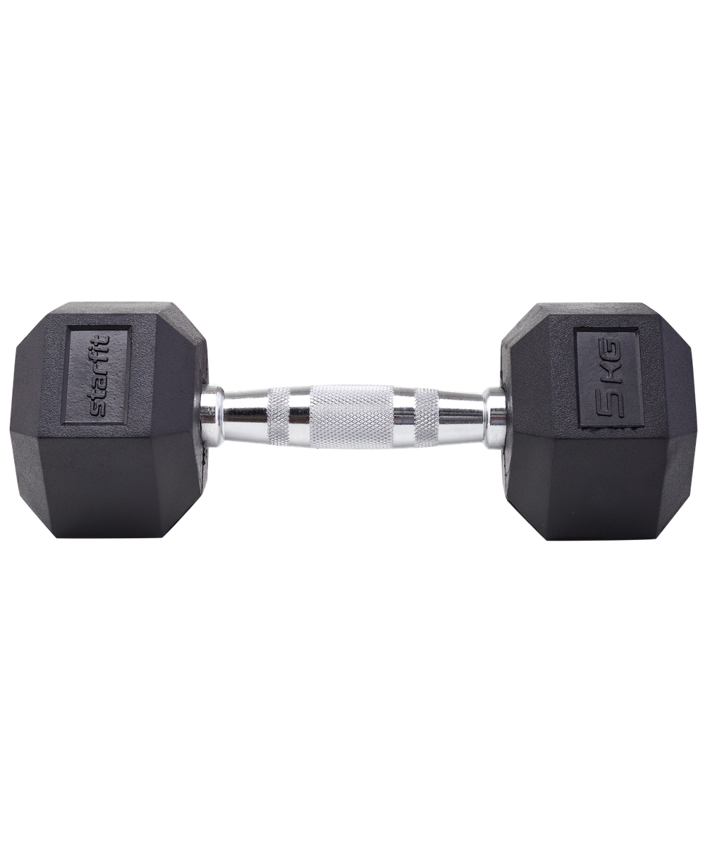 Гантель гексагональная DB-301 5 кг, обрезиненная, черный