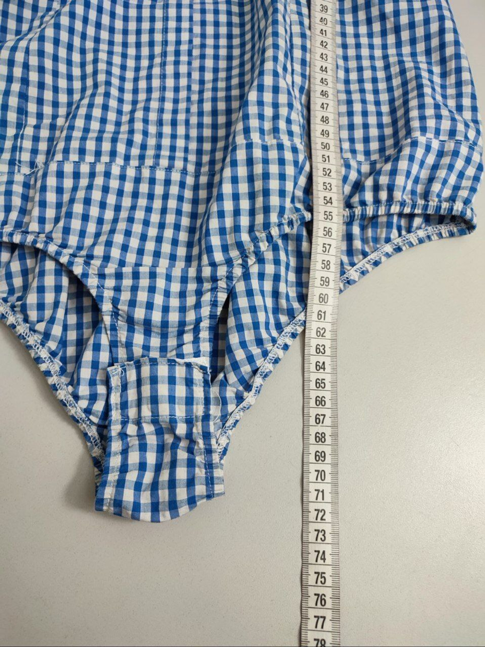 Рубашка-боди в клетку 46 размер