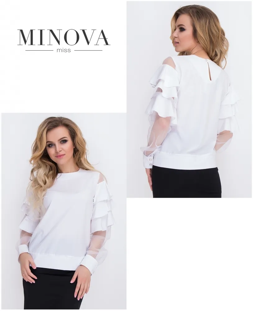 Блуза 8578-белый Minova