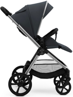 Коляска Agex Life 3 в 1 хромированная рама с автокреслом i-Safe Grey ALM606 Midnight Grey (Темно-серый)