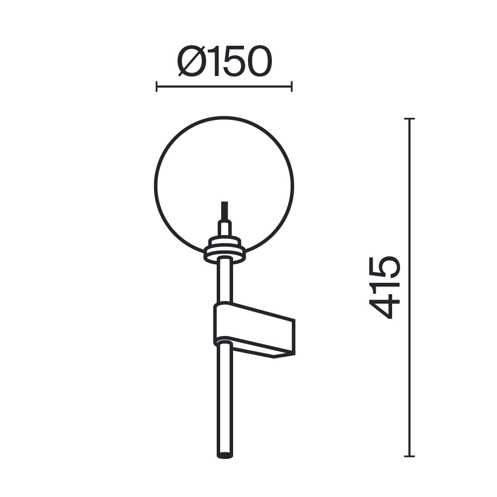 Настенный светильник (бра) Maytoni MOD172WL-01B