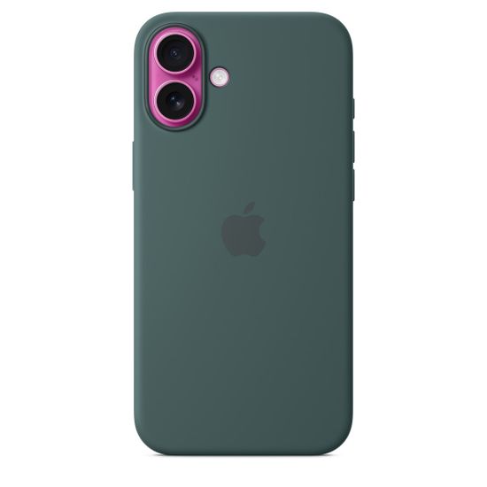 Силиконовый чехол для iPhone 16 с MagSafe – Lake Green ( Зелёный озёрный)