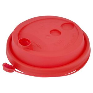 Крышка стакана Казахстан КРАСНАЯ матовая с клапаном D80 с питейником 50 шт/уп 20 уп/кор