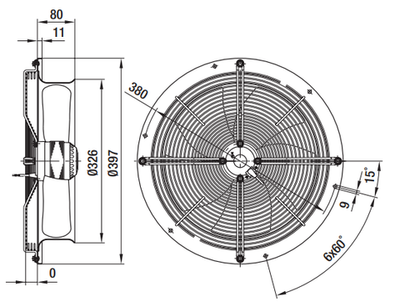 Вентилятор осевой W3G300-BV24-01