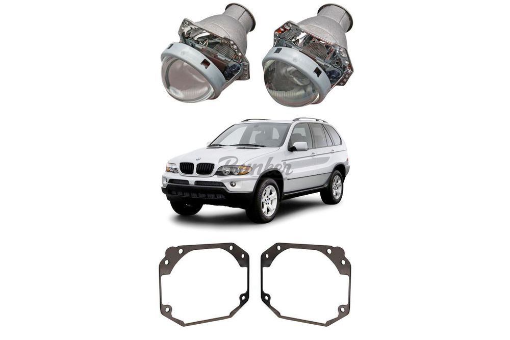 Готовый комплект для замены штатных линз BMW X5 E53 1999-2003