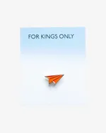 Значок For Kings Only Бумажный Самолётик оранжевый