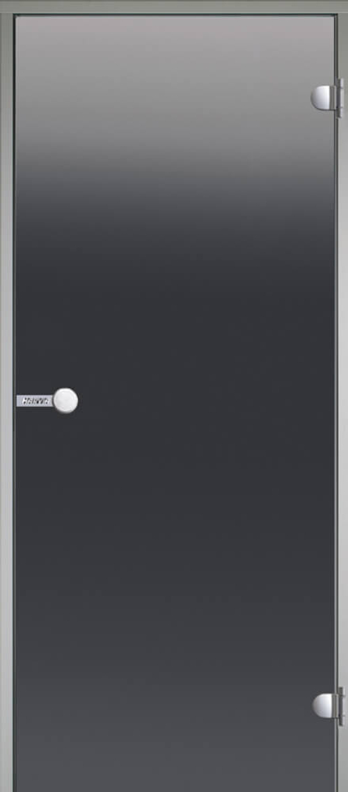 HARVIA Двери стеклянные 7/19 коробка алюминий, стекло серое, арт. DA71902