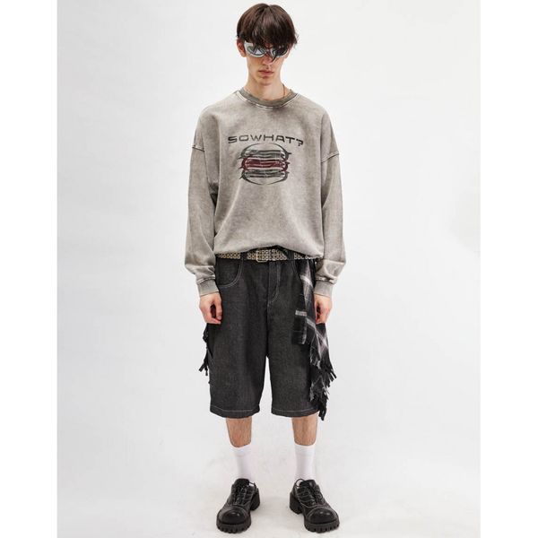 Толстовка из плотного хлопка OPM серая - фото 2