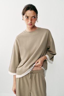 ZARA БРЮКИ BALLOON, МЯГКИЙ КАШТАНОВЫЙ