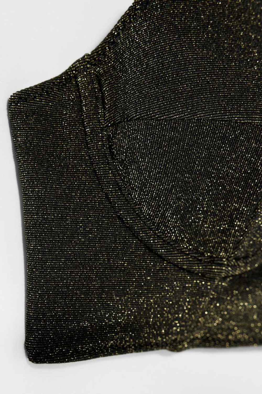 ZARA X KATE MOSS БЛЕСТЯЩИЙ ТОП, ЗОЛОТОЙ