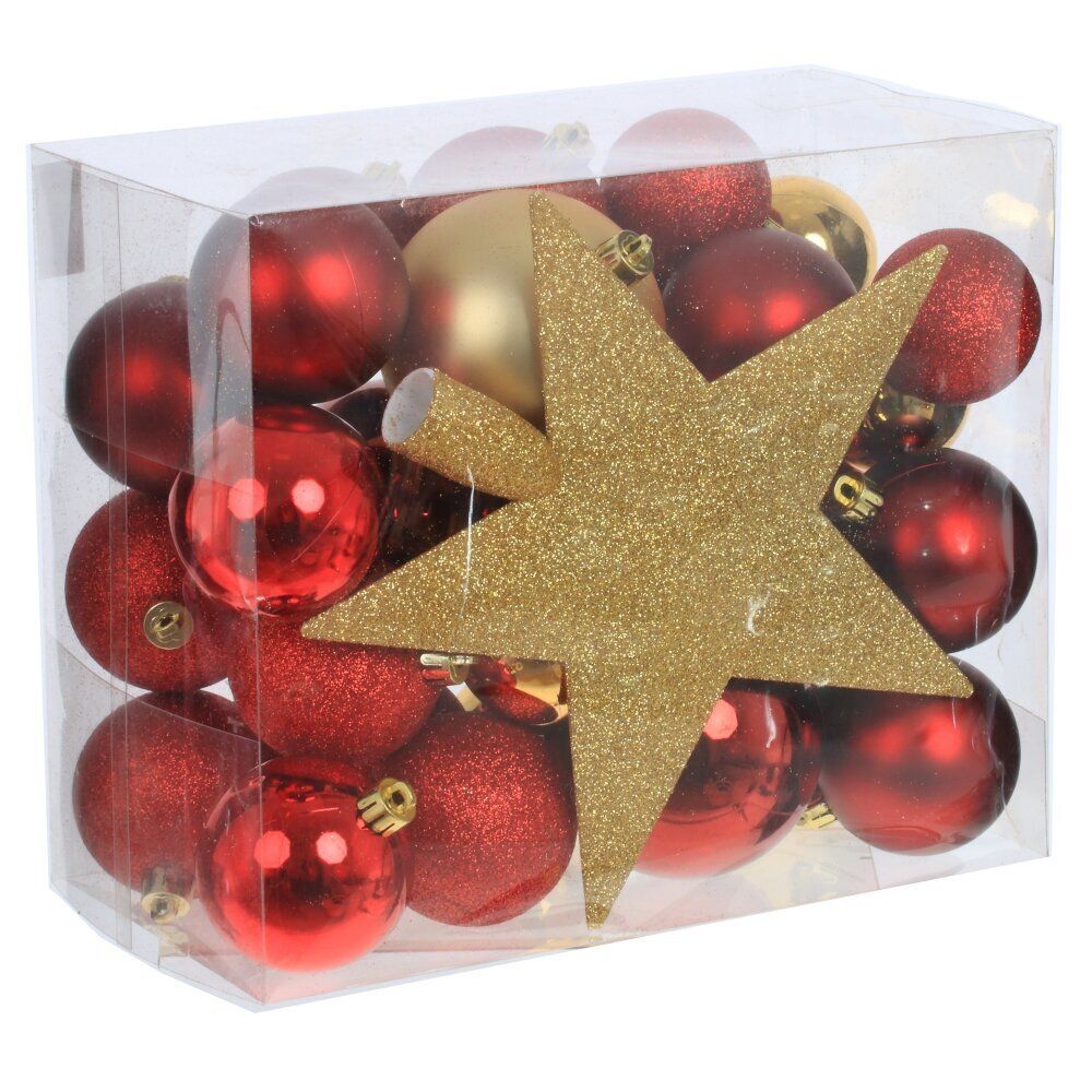 GAEM Набор из 30шт Украшение новогоднее "Шар", D8/6/5 см L21 W13 H26 см