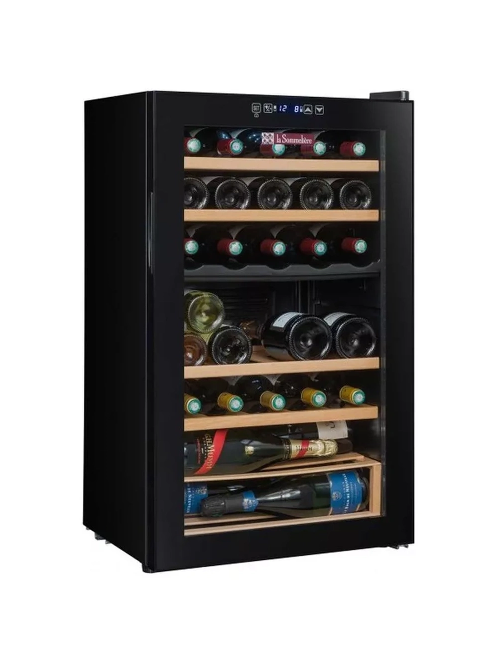 Винный шкаф LaSommeliere SLS33DZ черный