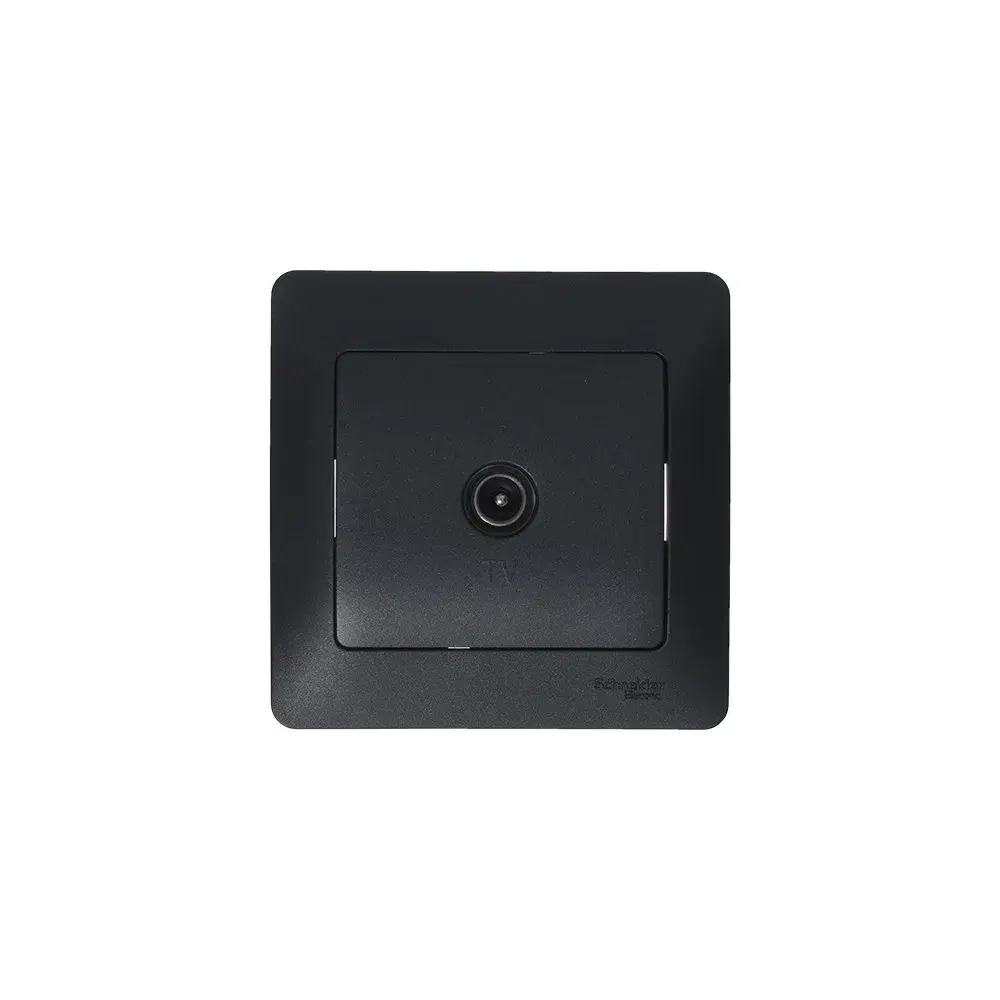 GLOSSA TV РОЗЕТКА оконечная 1дБ, механизм, АНТРАЦИТ