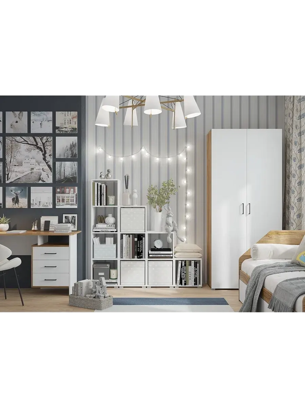 Шкаф для одежды графит серый 90х48х205;2 см