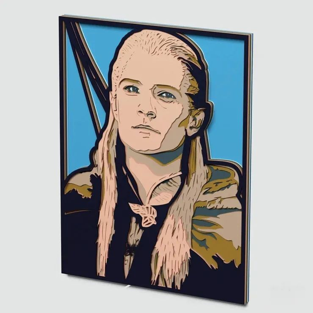 3D Картина по номерам из дерева Леголас, 38x50 см