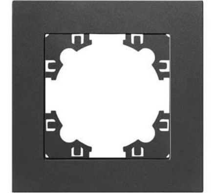 Рамка одноместная горизонтальная "UNIVersal" серия "Афина" графит (еврослот) (HU2311)