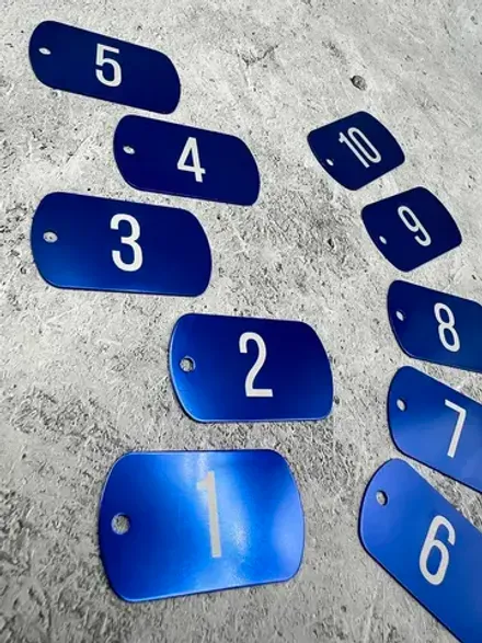 Номерки на ключи металлические