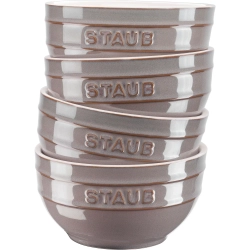 STAUB Набор из 4 сервировочных чаш 12 см античный графит