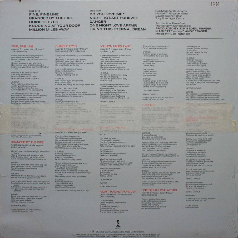 Andy Fraser / Fine Fine Line (LP)
