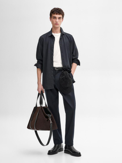 Massimo Dutti Рубашка из 100% хлопка, темно-серый