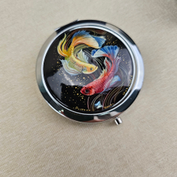 Двустороннее зеркало "Рыбки" с ручной росписью