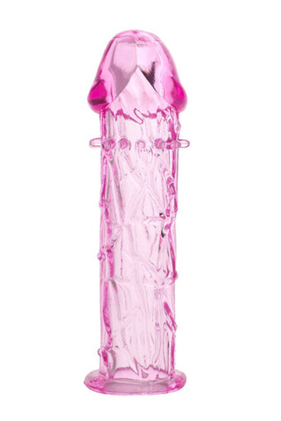 Стимулирующая силиконовая насадка Toyfa (Цвет: розовый)