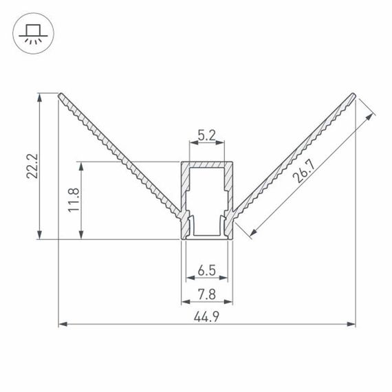 Профиль угловой Arlight внешний ARH-Decore-S6-EXT-2000 Anod 034973