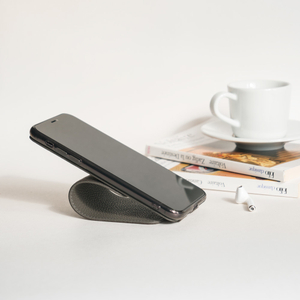 Чехол для iPhone X/XS из натуральной кожи теленка, серого цвета