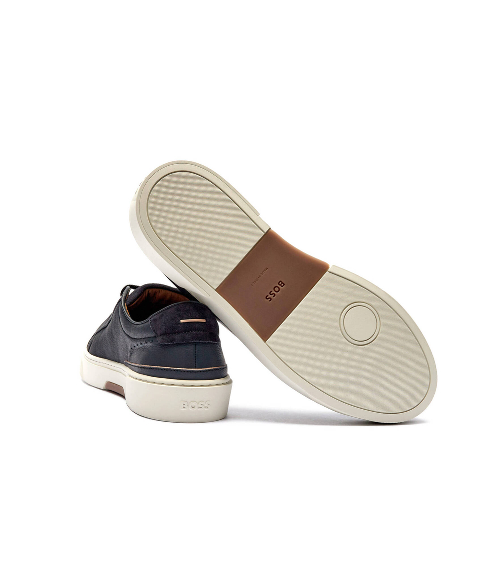 Кожаные кроссовки gary_tenn BOSS BLACK - темно-синий(50529291)