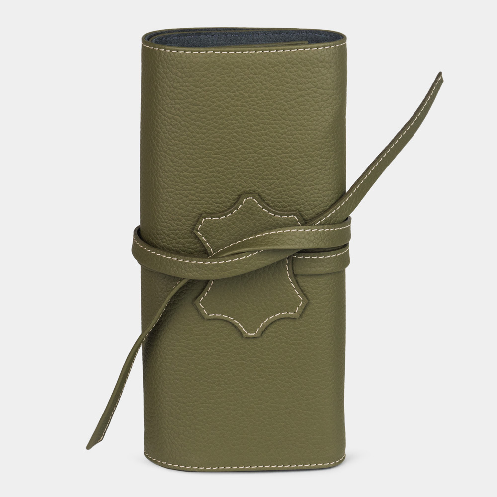 Чехол для ювелирных украшений Plier из кожи теленка, зеленого цвета