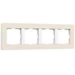 Рамка на 4 поста Split (айвори/белый, soft-touch) W0043066