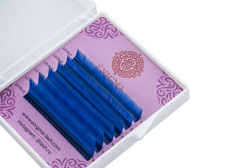 Синие Blue ресницы Enigma MIX - 6 линий